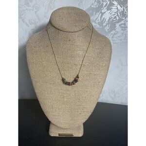 Natural Stone Beaded Necklace With Adjustable Chain